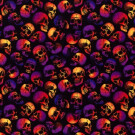 Polyester Jersey Totenköpfe Folie schwarz/multicolor