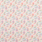 Leinen gewaschen Digitaldruck Paisley rosa