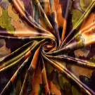 Samt stoff digitaldruck batik orange multicolor
