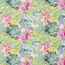 Baumwollmusselin Pflanzen und Blumen weiß