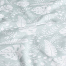 Baumwolljersey Blätter babyblau