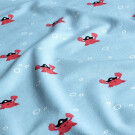 Baumwolljersey Krabben babyblau
