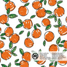 50x150cm baumwolljersey orangen weiß