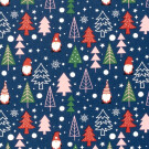 Baumwolle weihnachten bäume marine