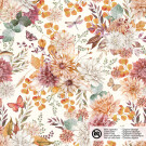 Baumwoll Musselin Digitaldruck Blumen offwhite