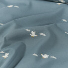 Baumwolljersey Vögel indigo