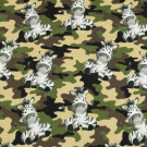 Baumwolljersey Digitaldruck Army Zebra