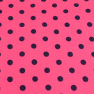 95x150 cm baumwolljersey Punkte Marine/Pink