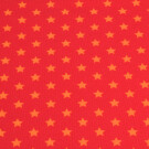95x150 cm baumwolljersey Sterne rot/orange