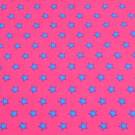 95x150 cm baumwolljersey Sterne Aqua/Pink