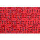 100x150 cm Baumwolljersey Ägyptische Zeichen rot