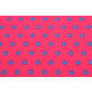 95x150 cm Baumwolljersey Sterne pink/türkis