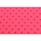 95x150 cm Baumwolljersey Sterne pink/rot