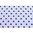 95x150 cm Baumwolljersey Sterne hellblau/marine