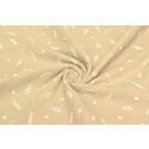 Baumwoll musselin dreilagig federn beige
