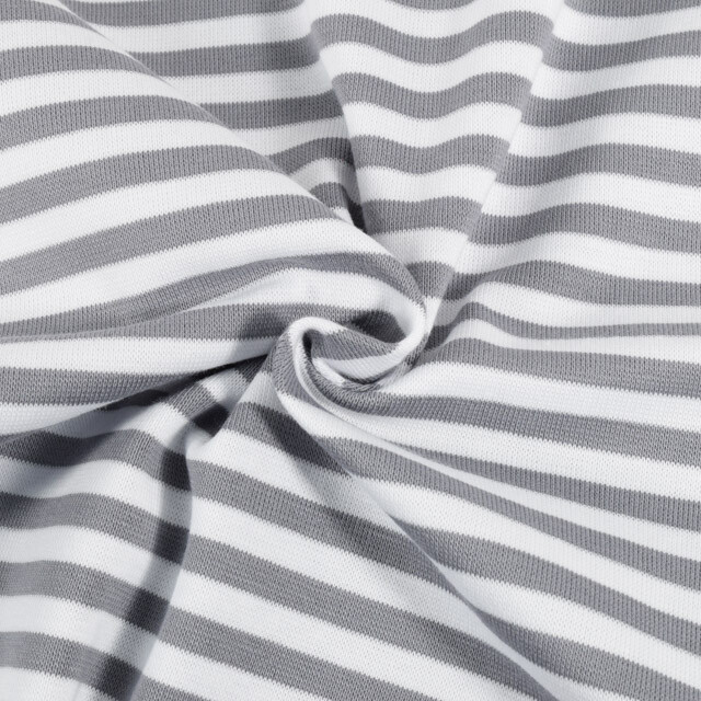 50x70 cm bündchenstoff gestreift 6mm grau