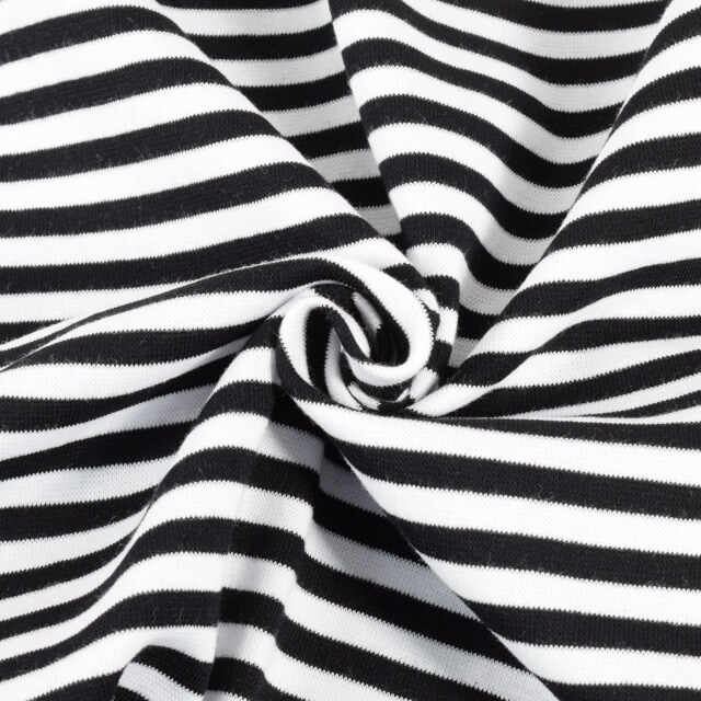 50x70 cm bündchenstoff gestreift 6mm schwarz