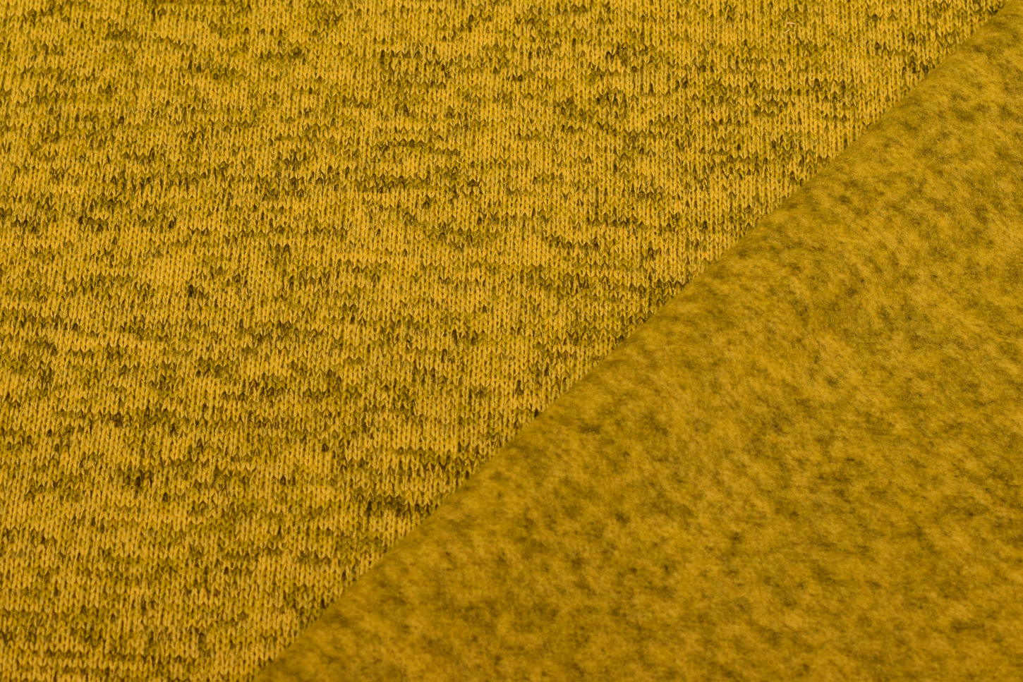 Strickfleece meliert senfgelb